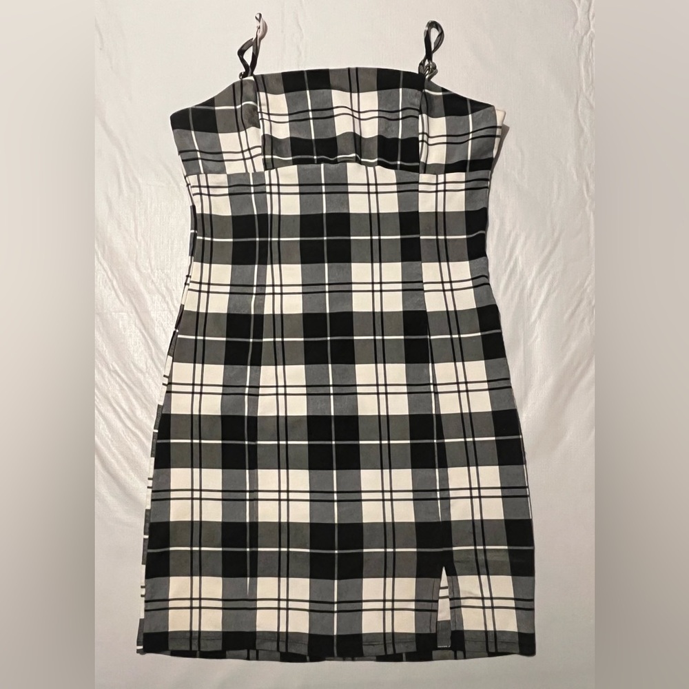 Love Tree Slip Dress Meduim Plaid Bodycon Sz M